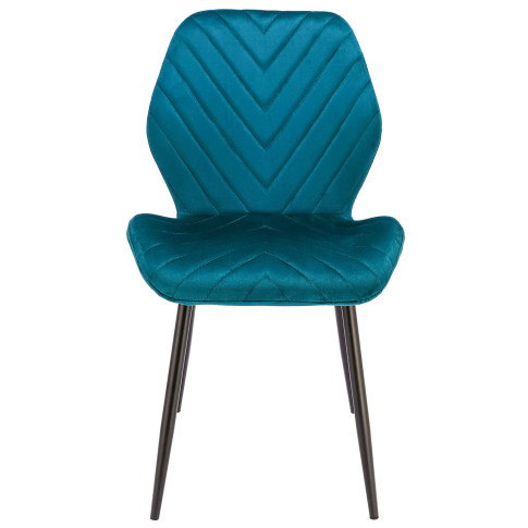 niebieskie krzesło tapicerowane welurowe Upio
