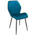 niebieskie krzesło welurowe metalowe Upio