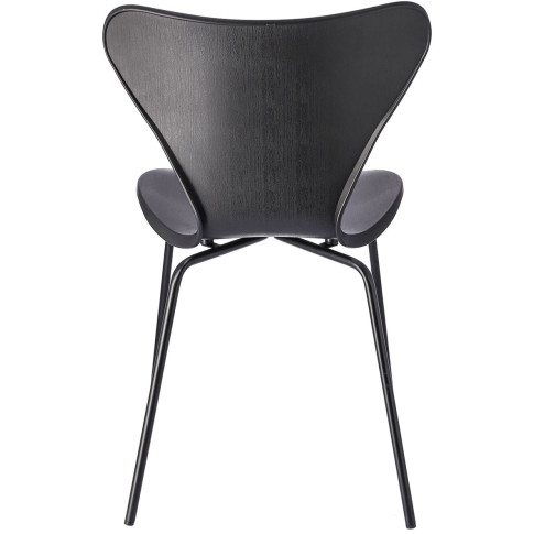 czarne krzesło metalowe w stylu minimalistycznym Bico