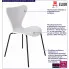 Infografika białego krzesła metalowego kuchennego Bico