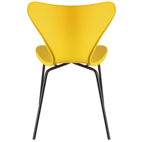 żółte nowoczesne krzesło metalowe Bico