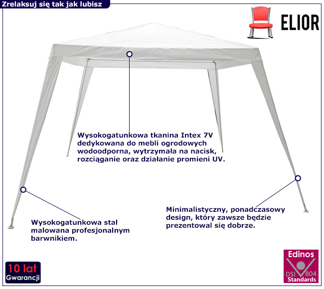 Biały namiot ogrodowy Iva