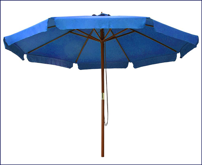 Okrągły parasol do ogrodu Karcheros w kolorze lazurowym