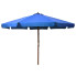 Lazurowy parasol ogrodowy z drewnianym słupkiem - Karcheros