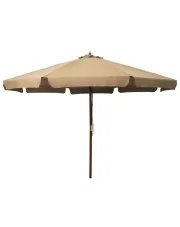 Okrągły parasol ogrodowy taupe - Karcheros