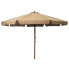Okrągły parasol ogrodowy taupe - Karcheros