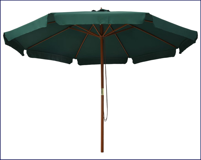 Okrągły parasol do ogrodu Karcheros w kolorze zielonym