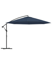 Ciemnoniebieski parasol ogrodowy z aluminiowym słupkiem - Solace w sklepie Edinos.pl