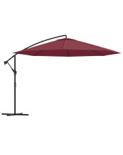Bordowy parasol ogrodowy z aluminiowym słupkiem - Solace w sklepie Edinos.pl