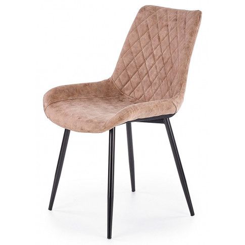 Zdjęcie produktu Krzesło pikowane Rikon - brązowe.