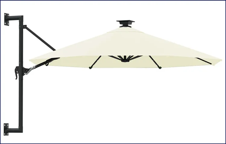 Okrągły parasol ścienny Waren kolor piaskowy