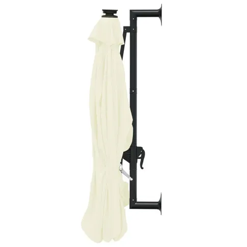 Złożony parasol ogrodowy ścienny kolor piaskowy