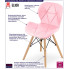 Infografika różowego krzesła tapicerowanego ekoskóra Zeno 3X