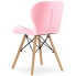 różowe krzesło tapicerowane pikowane skóra ekologiczna Zeno 3X