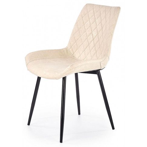 Zdjęcie produktu Krzesło pikowane Rikon - kremowe.