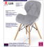 infografika szarego krzesła tapicerowanego skóra ekologiczna Zeno 3X