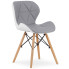 Szaro-białe krzesło kuchenne pikowane - Zeno 3X