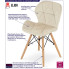 Beżowe krzesło welurowe Zeno 4x infografika