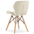 beżowe tapicerowane krzesło nowoczesne drewniane Zeno 4X