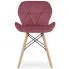 ciemnoróżowe krzesło aksamitne do jadalni zeno 4x