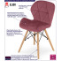 ciemnoróżwe aksamitne krzesło pikowane Zeno 4X infografika