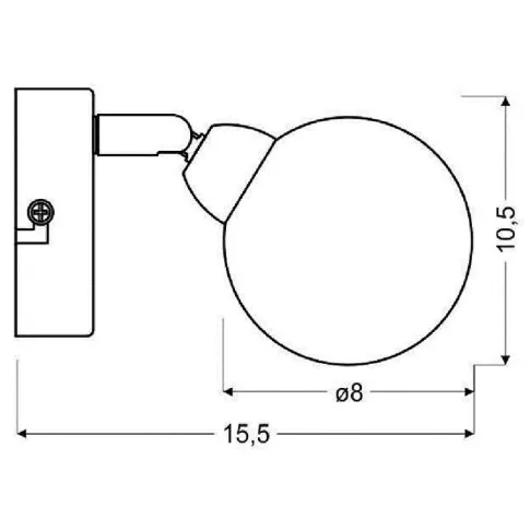 Kinkiet ścienny chrom V091-Tulami