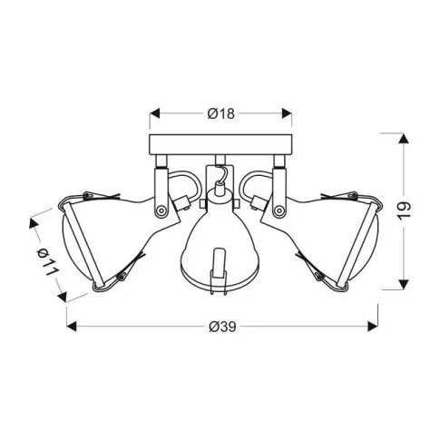 Reflektorowa szara lampa sufitowa V097-Supremi