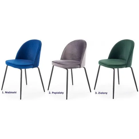 Szczegółowe zdjęcie nr 4 produktu Popielate nowoczesne krzesło tapicerowane - Elva
