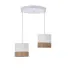 Zdjęcie produktu Vilson lampa wisząca biały talerz 2x40w e27 abażur biały+orzechowy.