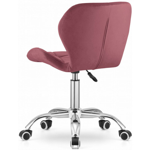 ciemny różowy fotel obrotowy do biurka Renes 4X