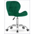 zielone krzesło obrotowe metalowe tapicerowane welurem Renes 4X