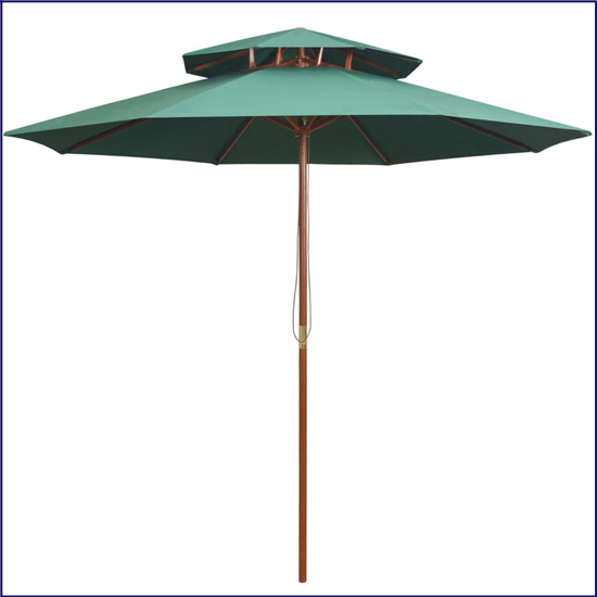 Okrągły parasol do ogrodu Serenity kolor zielony