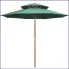 Zielony dwupoziomowy parasol Serenity