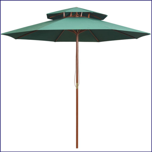 Zielony dwupoziomowy parasol Serenity