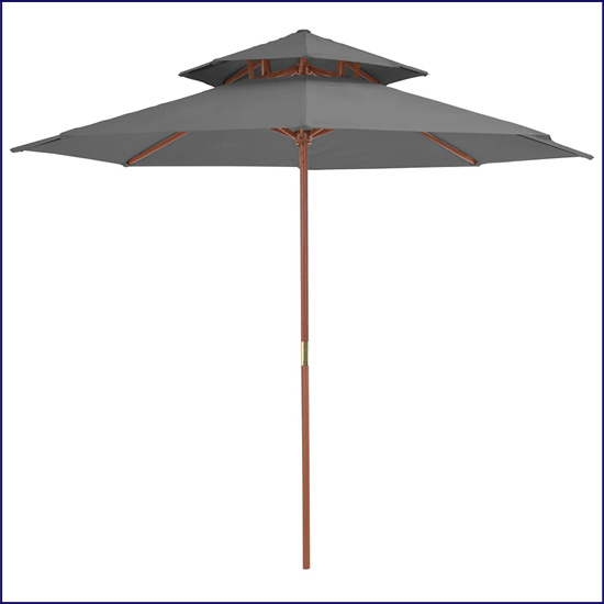 Okrągły parasol do ogrodu Serenity kolor antracyt