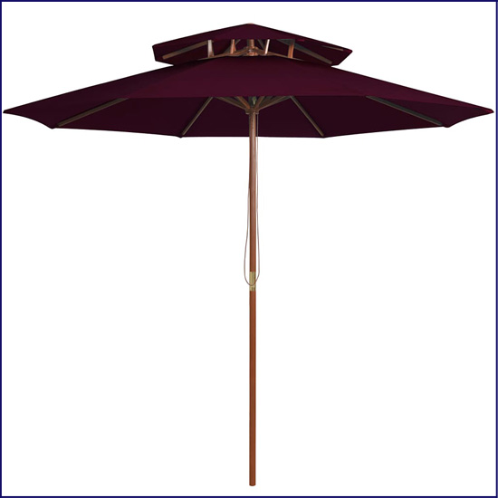 Okrągły parasol do ogrodu Serenity kolor bordowy