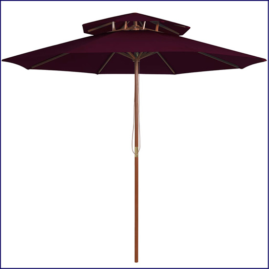 Okrągły parasol do ogrodu Serenity kolor bordowy
