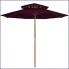 Bordowy parasol dwupoziomowy Serenity