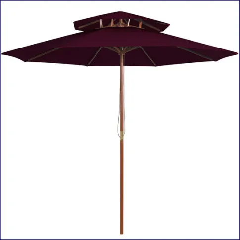 Bordowy parasol dwupoziomowy Serenity