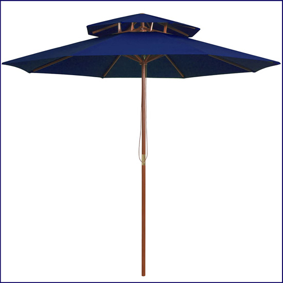 Okrągły parasol do ogrodu Serenity kolor niebieski