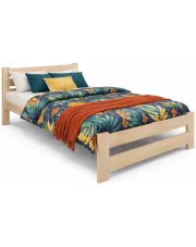 Skandynawskie drewniane łóżko ze stelażem 160x200 - Logis 3X w sklepie Edinos.pl