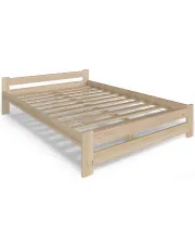 Skandynawskie drewniane łóżko ze stelażem 160x200 - Difo 3X