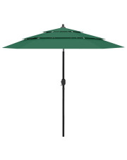 Zielony parasol ogrodowy trzypoziomowy - Haru w sklepie Edinos.pl