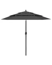 Antracytowy parasol ogrodowy - Haru w sklepie Edinos.pl