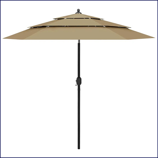 Parasol ogrodowy Asar w kolorze taupe