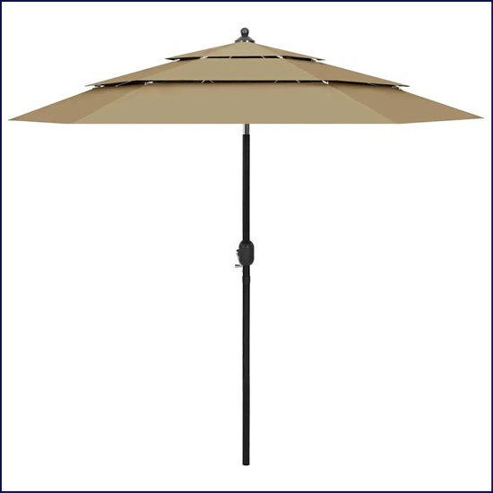 Parasol ogrodowy Haru w kolorze taupe