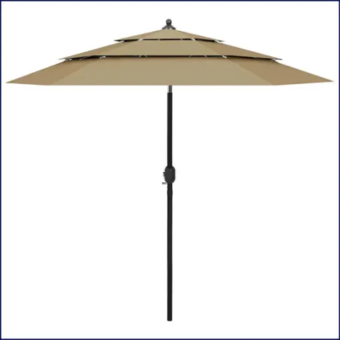 Parasol do ogrodu Haru kolor taupe