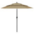 Okrągły trzypoziomowy parasol ogrodowy taupe - Haru