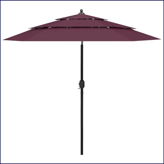 Parasol ogrodowy Renzo w kolorze bordowym