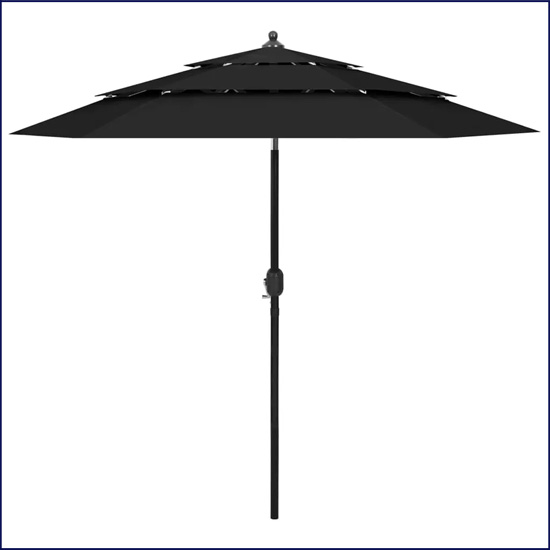 Parasol ogrodowy Renzo w kolorze czarnym